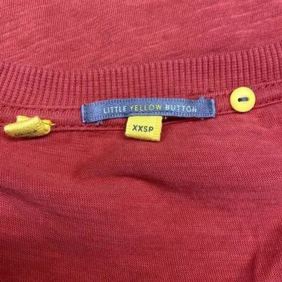 LITTLE YELLOW BUTTON BY ANTHROPOLOGIE HEATHERED RUST ORANGE LONG SLEEVE TOP XXSP - Picture 6 of 7